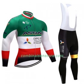 Combinaison Cycliste M/L + Collant à Bretelles 2017 Astana Pro Team Femme N004